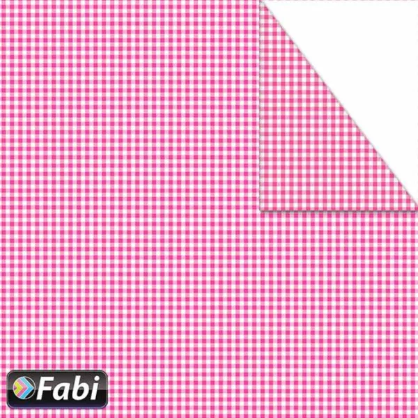 χαρτόνι διπλής οψης fabi 50x70cm 220 gr. μίνι καρό ροζ - Fabi