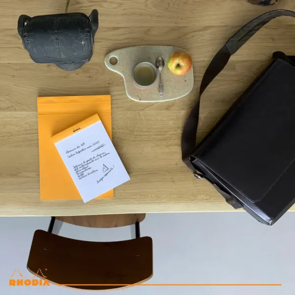 Μπλοκ rhodia orange 11x17cm ριγέ 80 φύλλα - Rhodia