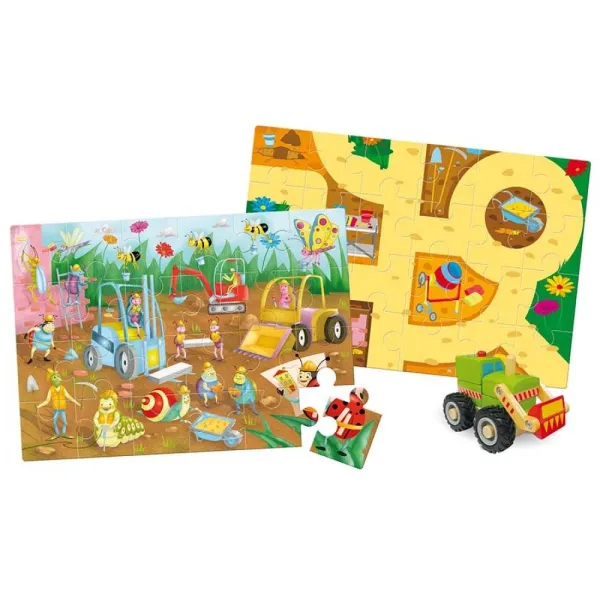 Wood & puzzle ludattica my bulldozer 24 τεμάχια 3+ - Ludaticca