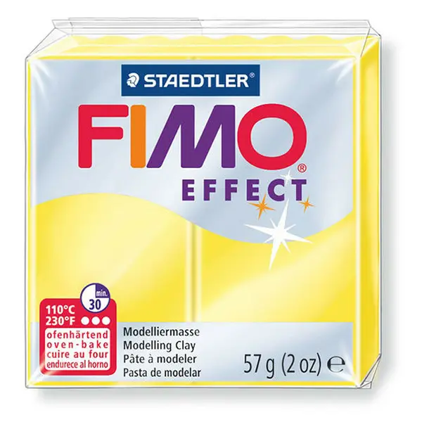 πηλός fimo effect 57gr. translucent yellow 104 - Staedtler