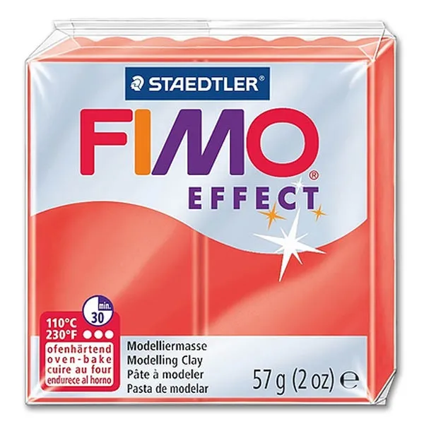 πηλός fimo effect 57gr. translucent red 204 - Staedtler