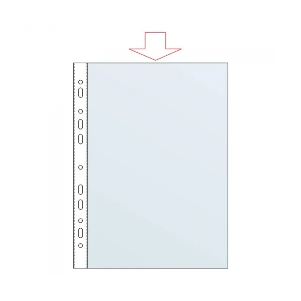 Ζελατίνες με τρύπες α4  fice clear 100 τεμάχια 20502 - Fice