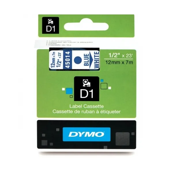 Κασέτα ετικετογράφου dymo d1 45014 12mmx7m  blue on white - Dymo