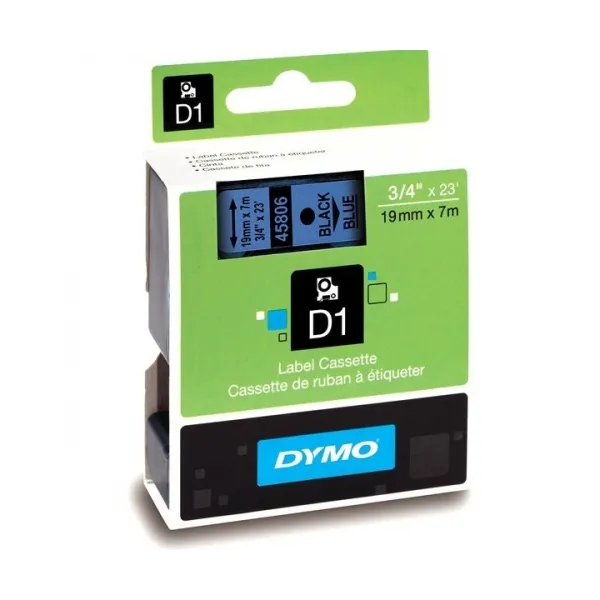 Κασετα ετικετογράφου dymo d1 45806 19mmx7m  black  on blue - Dymo