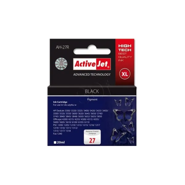 Μελάνι acj για hp c8727 νο 27 black  20ml - Active jet hp