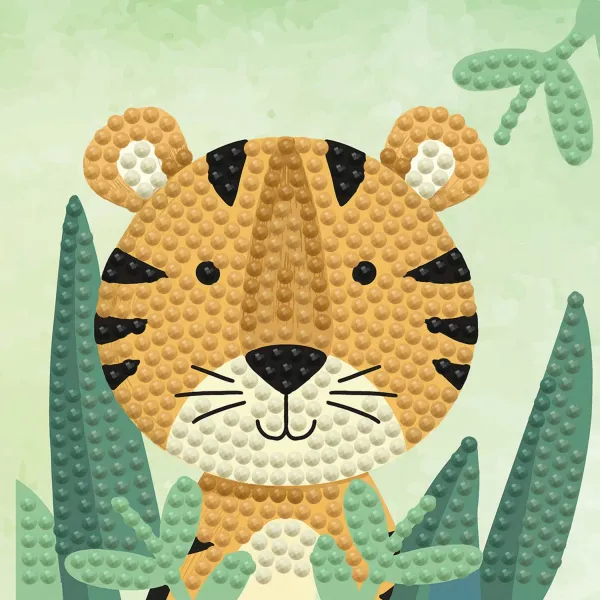 Κατασκευή diamond dotz woodland tiger with frame 8+ - Diamond dotz