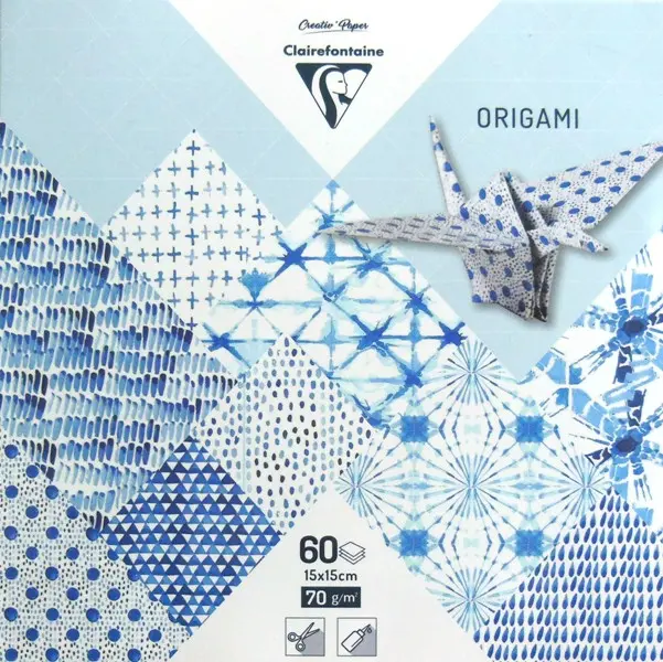 χαρτί origami clairefontaine 15x15cm cf 70γρ. 60 φύλλα shibori - Clairefontaine