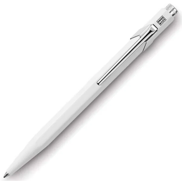 στυλό caran d'ache 849 fluo λευκό medium σε μεταλλικό κουτί δώρου ballpen - Caran d'ache