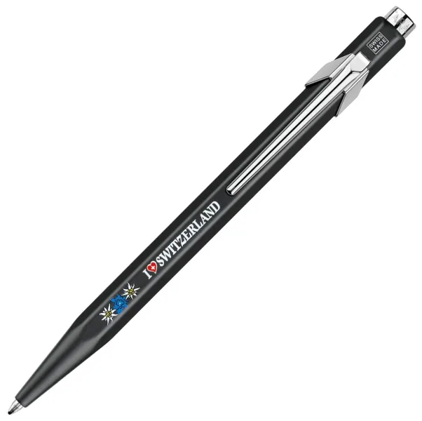 στυλό caran d'ache 849 totally swiss edelweiss μαύρο medium σε μεταλλικό κουτί δώρου ballpen - Caran d'ache