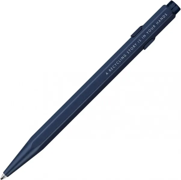 στυλό caran d'ache nespresso 849 medium σε μεταλλικό μπλε - Caran d'ache