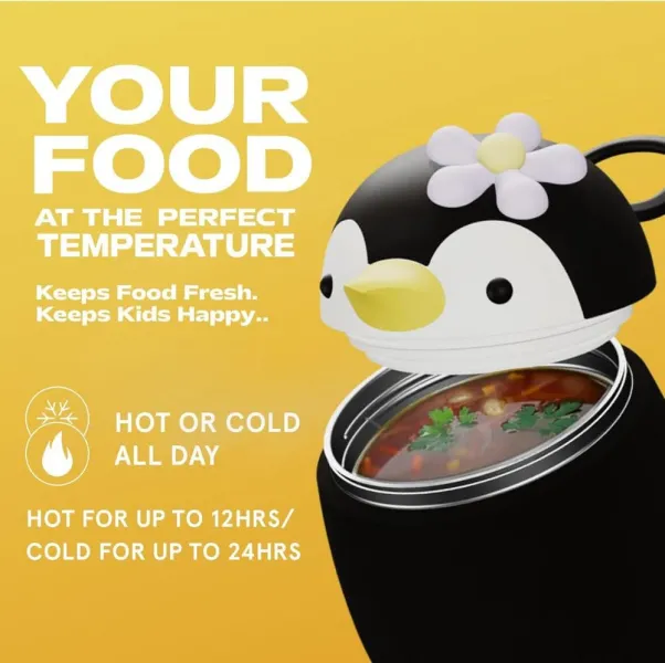 Δοχείο φαγητού asobu ισοθερμικό bestie food jar penguin 600ml - Asobu