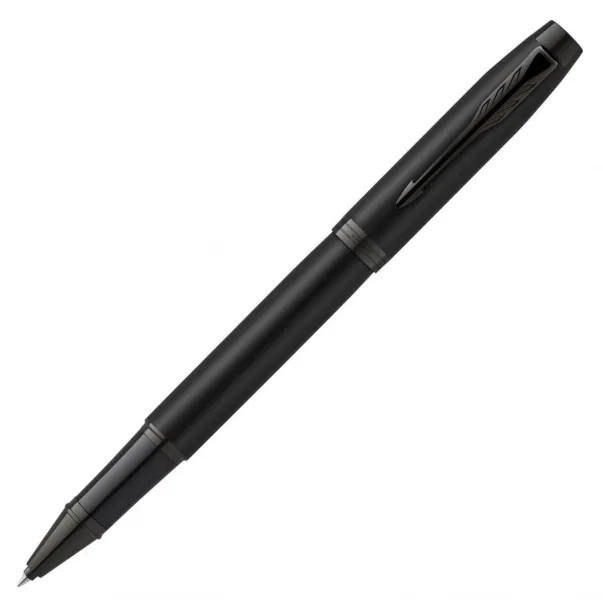 στυλό parker i.m chrome metallic black bt rollerball με δώρο σημειωματάριο - Parker