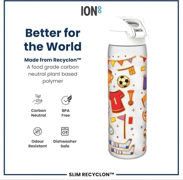 παγούρι ion8 slim 500ml football - Ion8