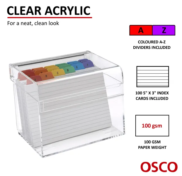 Καρτελοθήκη osco ακρυλική index box 7518 - Osco