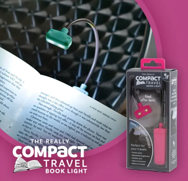φακός βιβλίου if the really compact travel book light pink - If