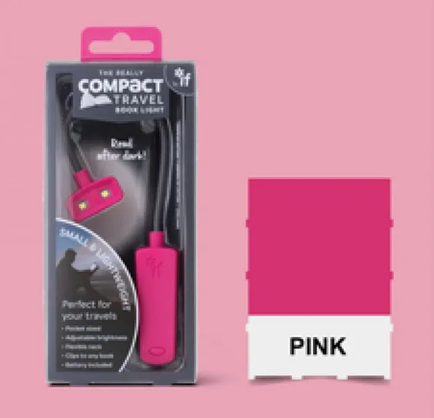 φακός βιβλίου if the really compact travel book light pink - If