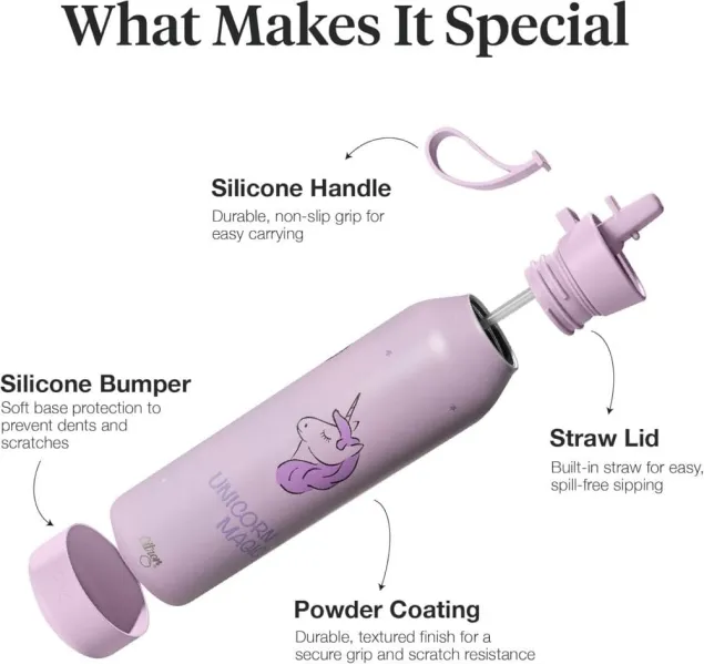 Θερμός citron small water bottle stormy unicorn 500ml - Citron