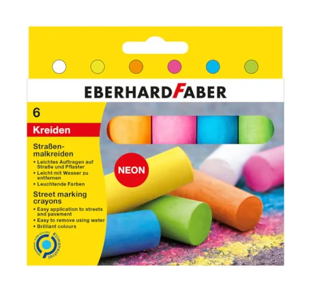 Κιμωλίες eberhard street 6 χρώματα - Eberhard faber