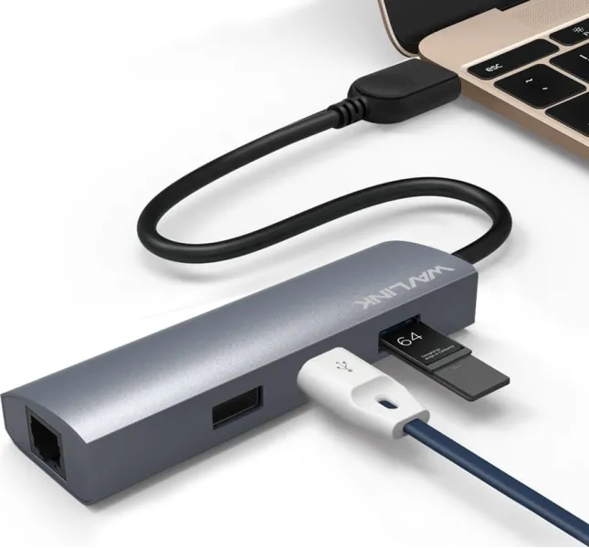 Usb hub wavlink 3.0 4-port with gigabit ethernet - Wavlink