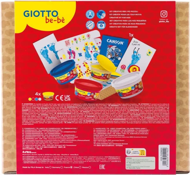 Δακτυλομπογιές giotto my little feet 4x100ml - Giotto