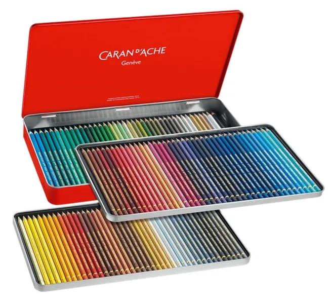 Ξυλομπογιές caran d'ache μεταλλικό κουτί 120 χρώματα φ3.8mm pablo - Caran d'ache