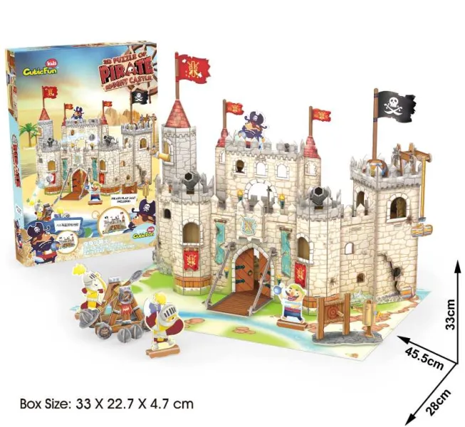 Κατασκευή 3d puzzle pirate knight castle cubic fun 183 τεμάχια 5+ - Cubic fun