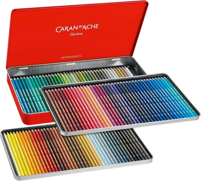 Ξυλομπογιές ακουαρέλας caran d'ache supracolor μεταλλικό κουτί 120 χρώματα φ3.8mm - Caran d'ache