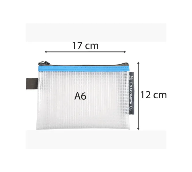 Θήκη πλαστική με zip αδιάβροχη α6 exacompta - Exacompta