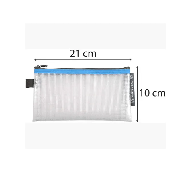Θήκη πλαστική με zip αδιάβροχη 13x23cm exacompta - Exacompta