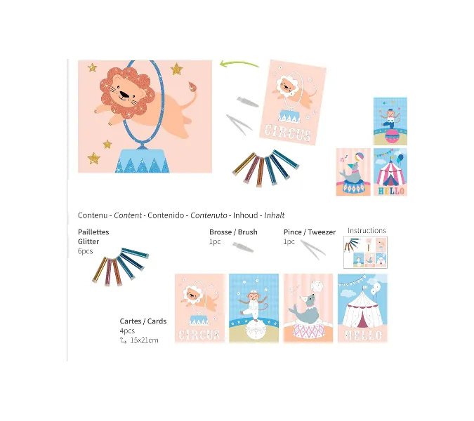 Κατασκευή artemio circus κάρτες & glitter 6+ - Artemio