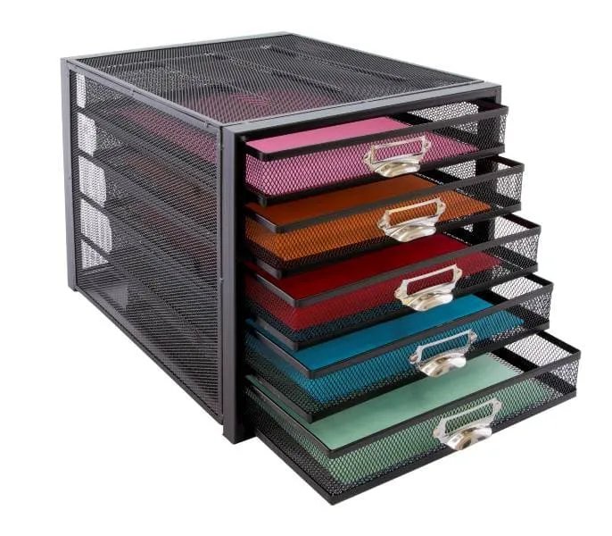 συρταριέρα osco σύρμα 5 συρτάρια μαύρη 6825 - Osco