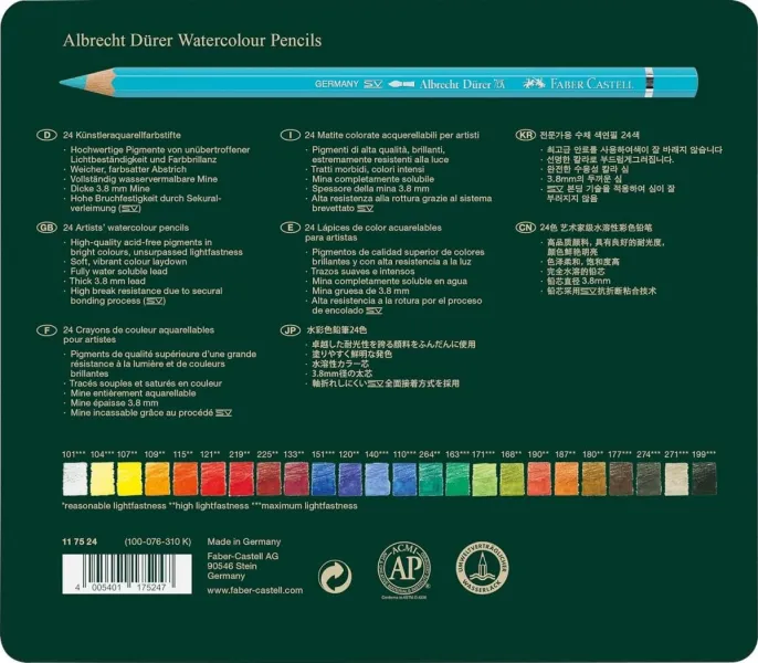 Ξυλομπογιές faber castell duerer watercolour 24 τεμάχια - Faber castell