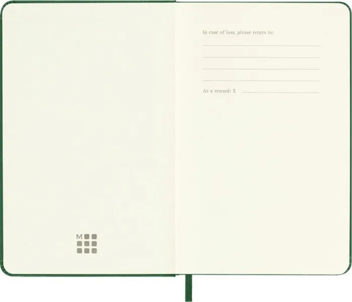 σημειωματάριο moleskine pocket ruled 9x14cm myrtle hard cover - Moleskine