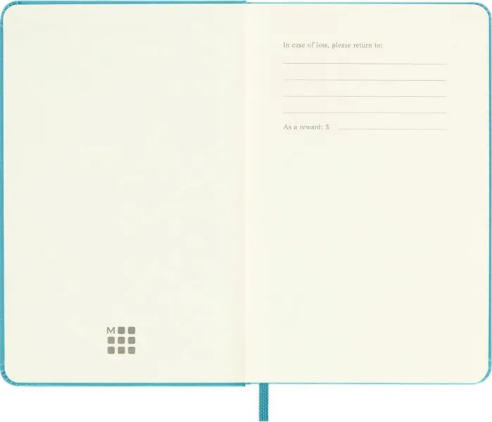 σημειωματάριο moleskine pocket ruled 9x14cm reef blue hard cover - Moleskine