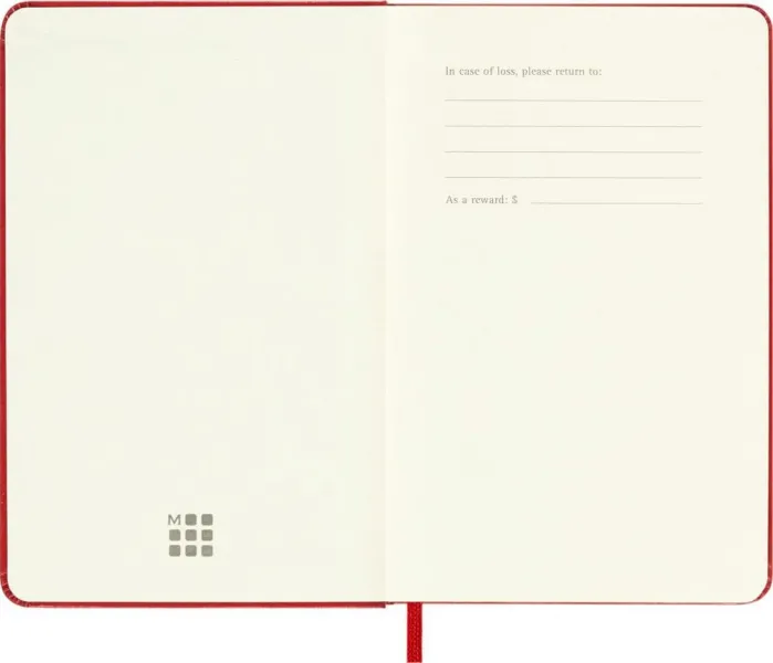σημειωματάριο moleskine pocket ruled 9x14cm red hard cover - Moleskine
