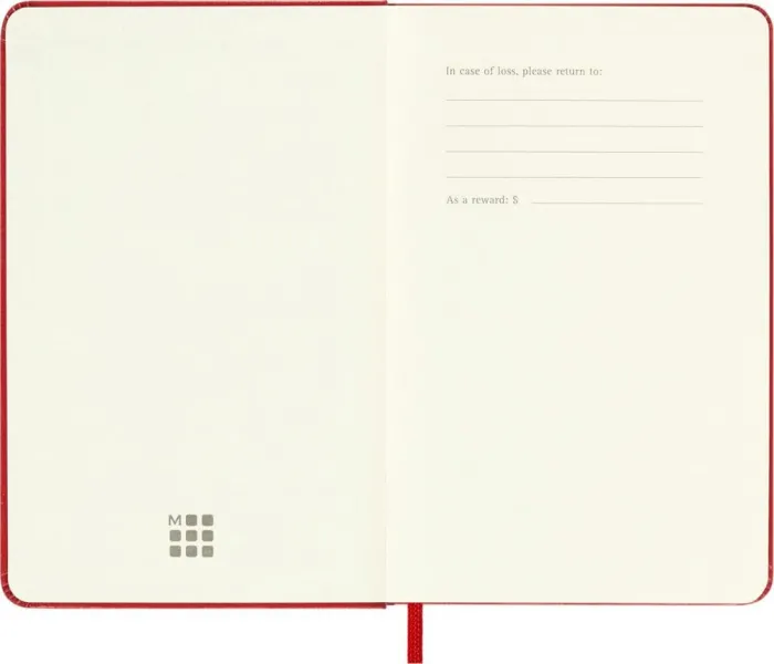σημειωματάριο moleskine hard cover 9x13cm scarlet red plain paper - Moleskine