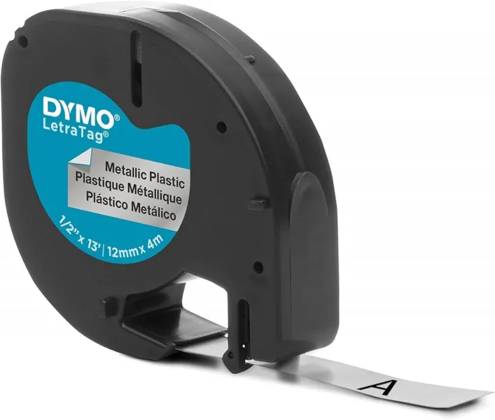 Κασέτα ετικετογράφου dymo 91208 ltag 12mx4m polyester metal silver - Dymo