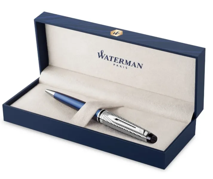 στυλό waterman expert 3 dlx metal blue ct ballpen - Waterman