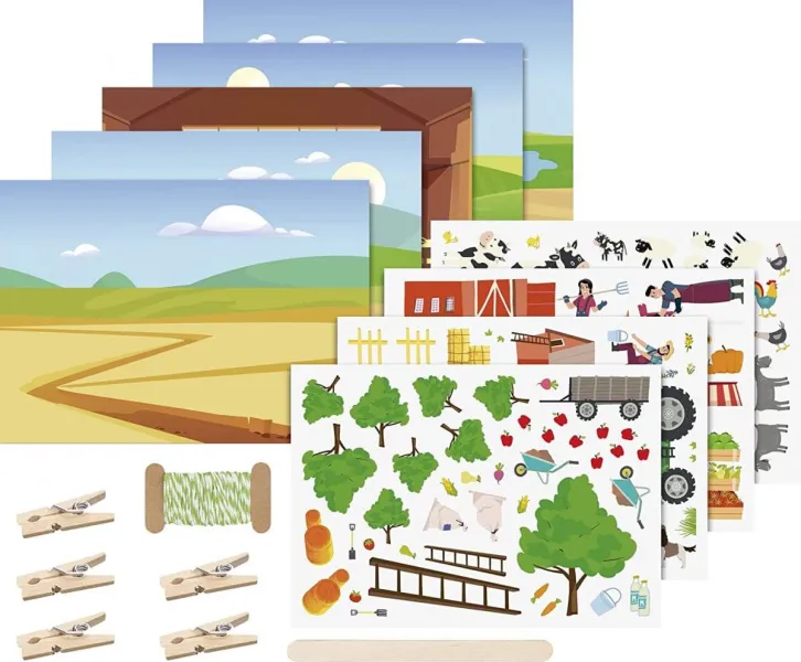 Αυτοκόλλητα & heyda κάρτες rub on stickers farm 5+ - Heyda