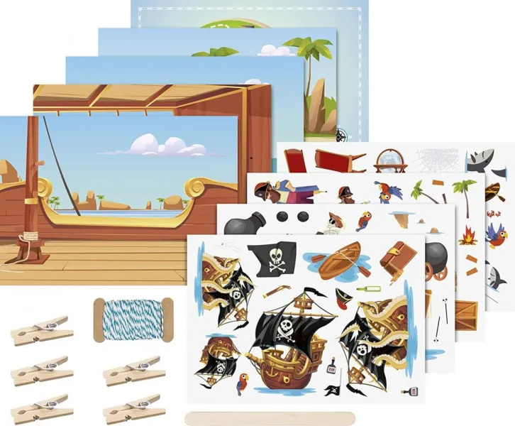 Αυτοκόλλητα & heyda κάρτες rub on stickers pirate 5+ - Heyda