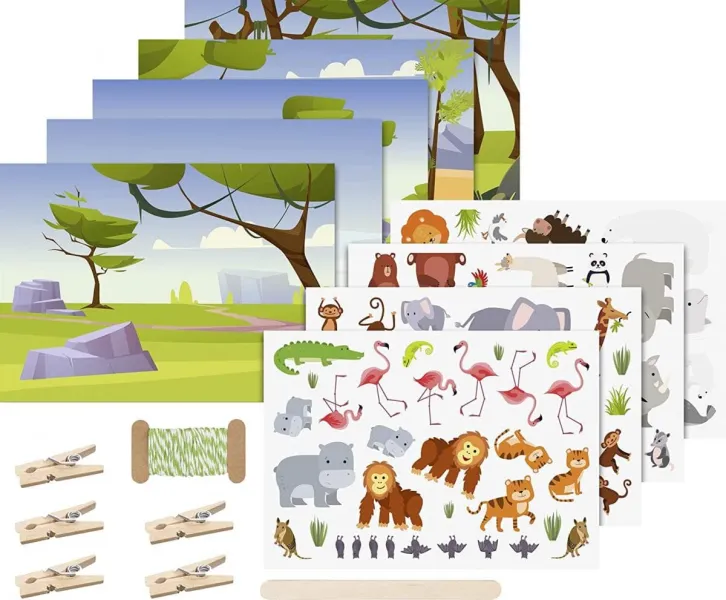 Αυτοκόλλητα & heyda κάρτες rub on stickers zoo 5+ - Heyda
