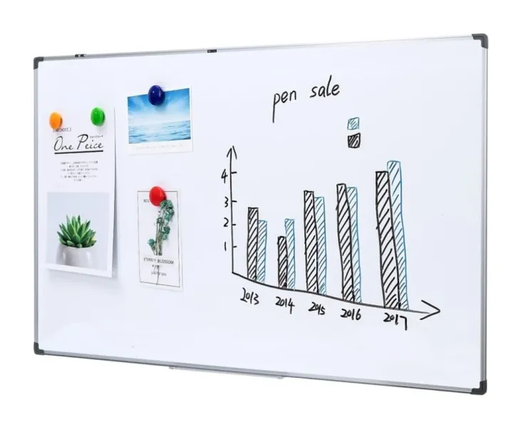 πίνακας μαρκαδόρου μαγνητικός deli 120x240cm με μεταλλική κορνίζα e39038a - Deli