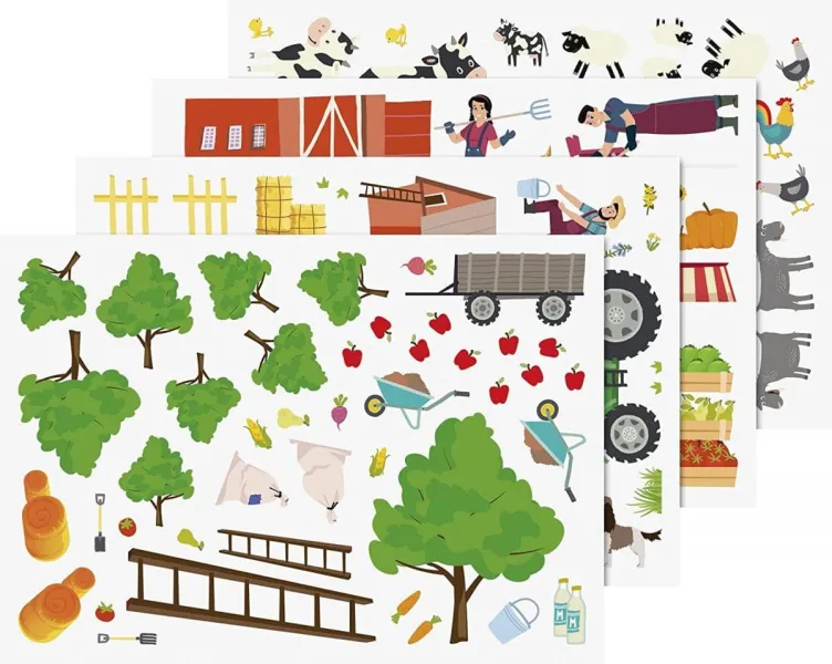 Αυτοκόλλητα & heyda κάρτες rub on stickers farm 5+ - Heyda