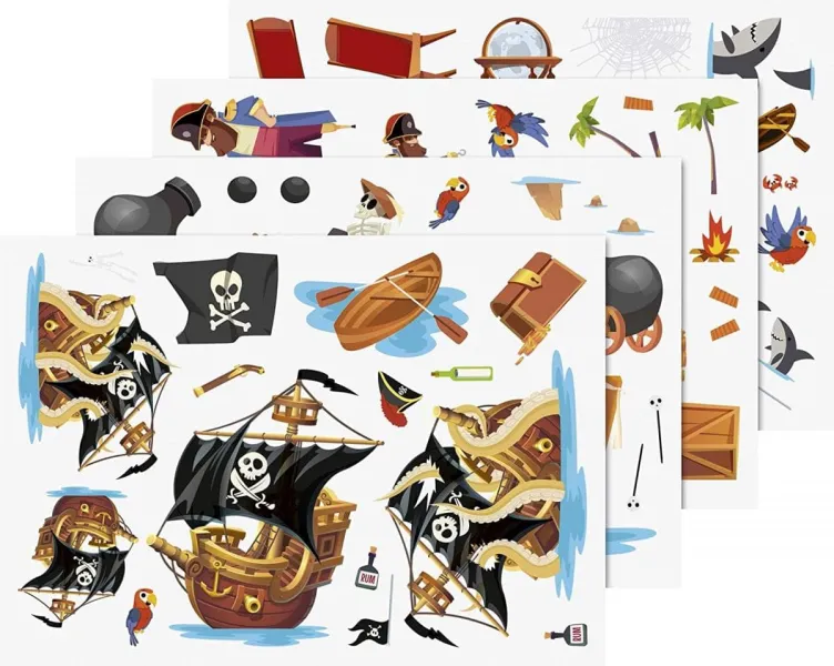 Αυτοκόλλητα & heyda κάρτες rub on stickers pirate 5+ - Heyda