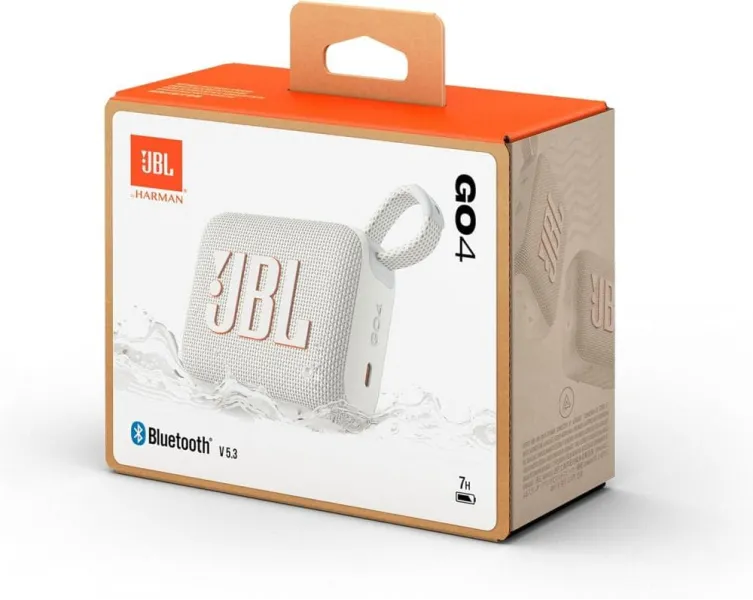 Ηχείο jbl go4 portable bluetooth speaker water-dust proof ip67 white - Jbl