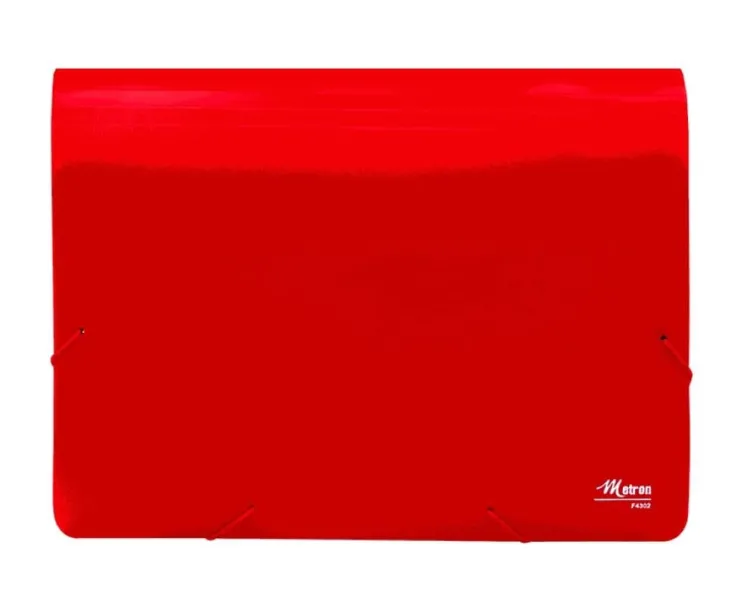 Ντοσιέ metron 12 θέσεων πλαστικό α4 κόκκινο - Metron