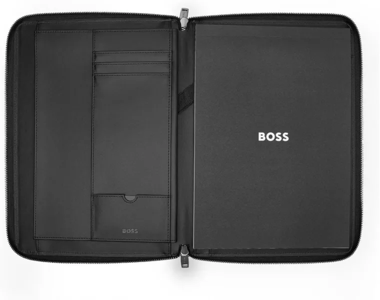 Ντοσιέ hugo boss folder a4 monogram black zip - Hugo boss