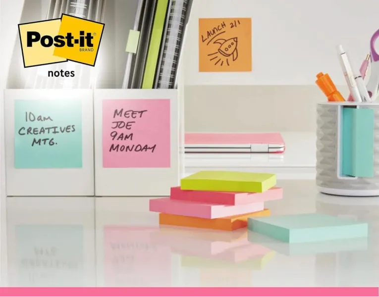 Αυτοκόλλητα χαρτάκια 3m post-it z neon notes r330-nr 76x76cm 6τεμ x 100 φύλλα - 3m