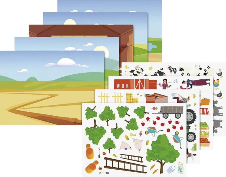 Αυτοκόλλητα & heyda κάρτες rub on stickers farm 5+ - Heyda