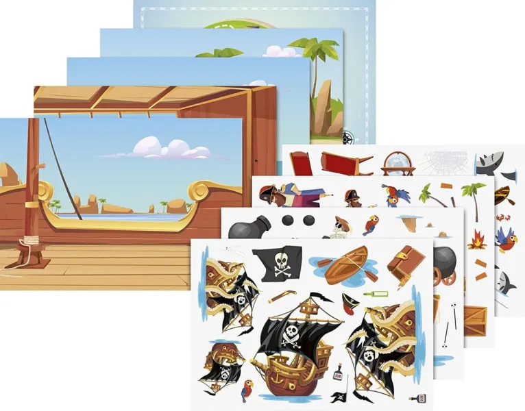 Αυτοκόλλητα & heyda κάρτες rub on stickers pirate 5+ - Heyda